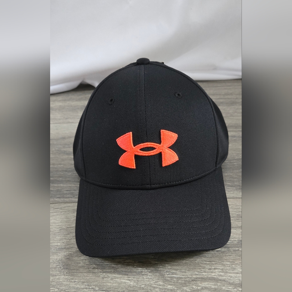 Under Armour Men's UA Black With Orange Hat